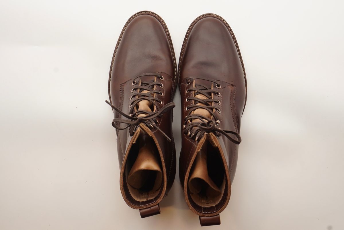 Photo by GuardedGoods on October 2, 2025 of the White's Semi-Dress in Horween Brown Chromexcel Horsehide.