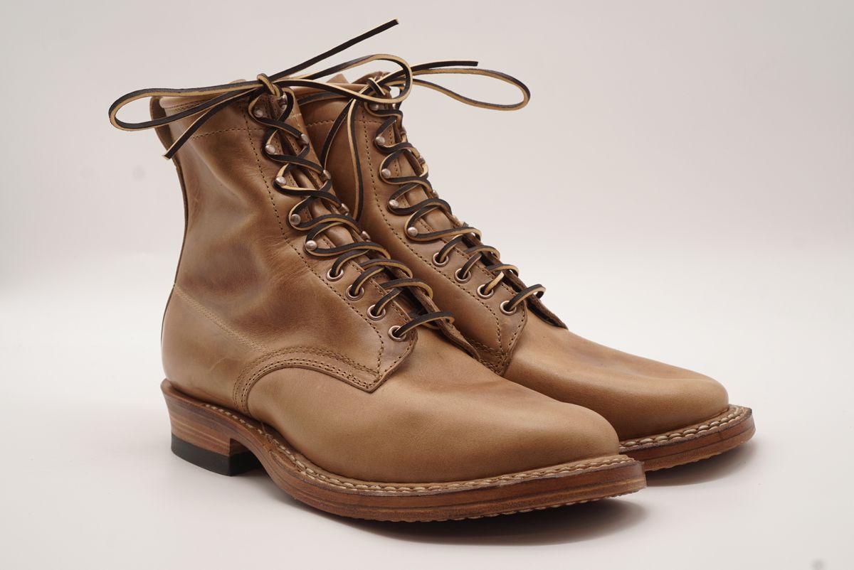 Photo by GuardedGoods on September 29, 2025 of the White's 375 in Horween Natural Chromexcel.