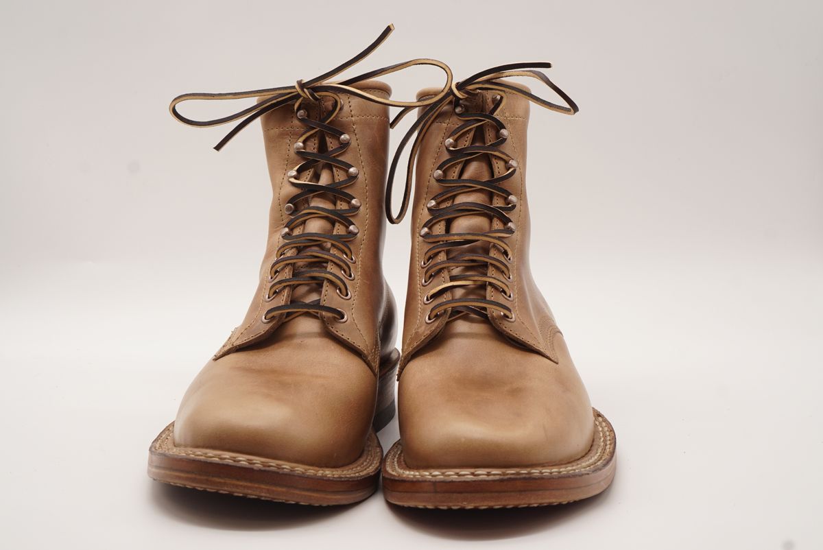 Photo by GuardedGoods on September 29, 2025 of the White's 375 in Horween Natural Chromexcel.
