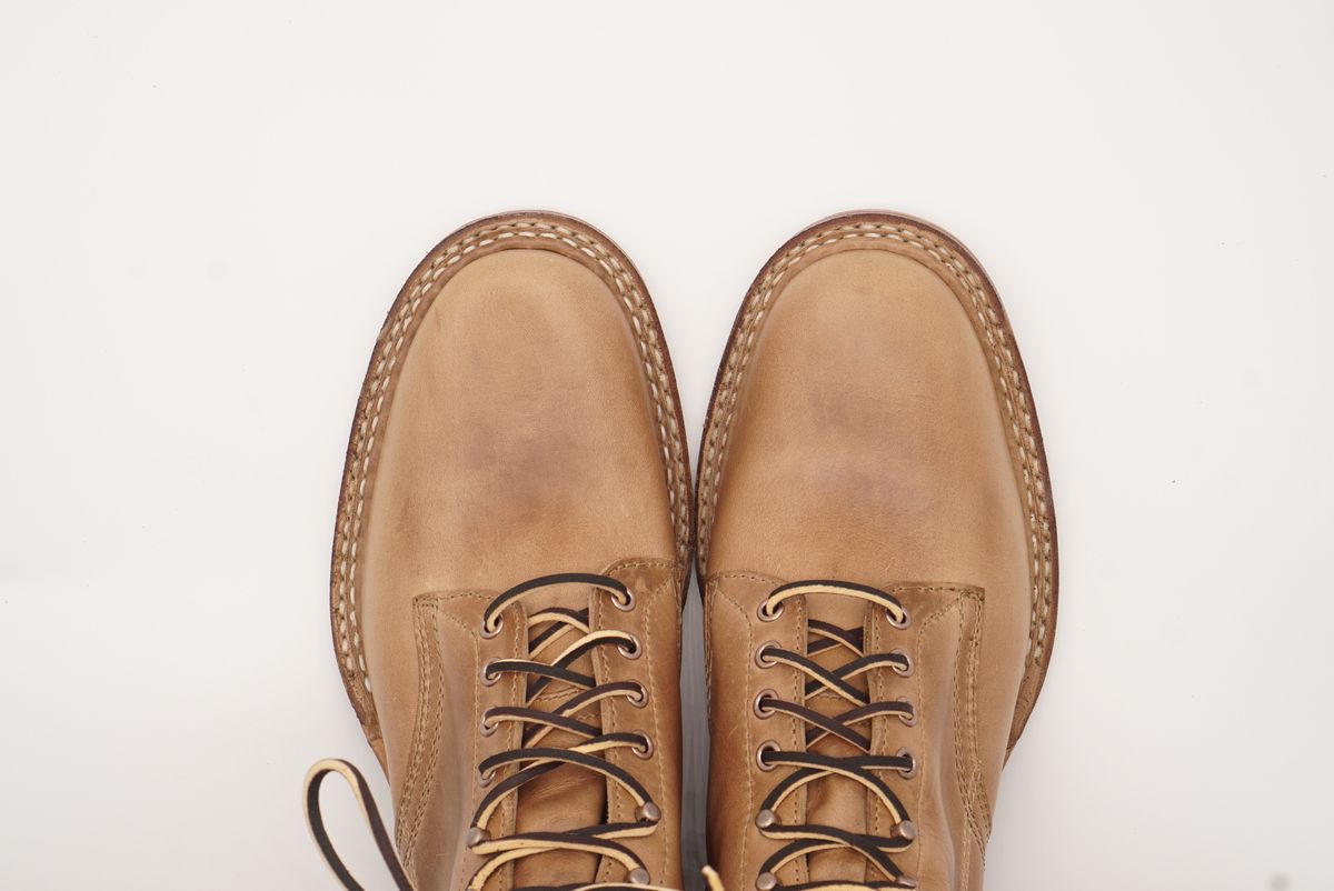 Photo by GuardedGoods on September 29, 2025 of the White's 375 in Horween Natural Chromexcel.