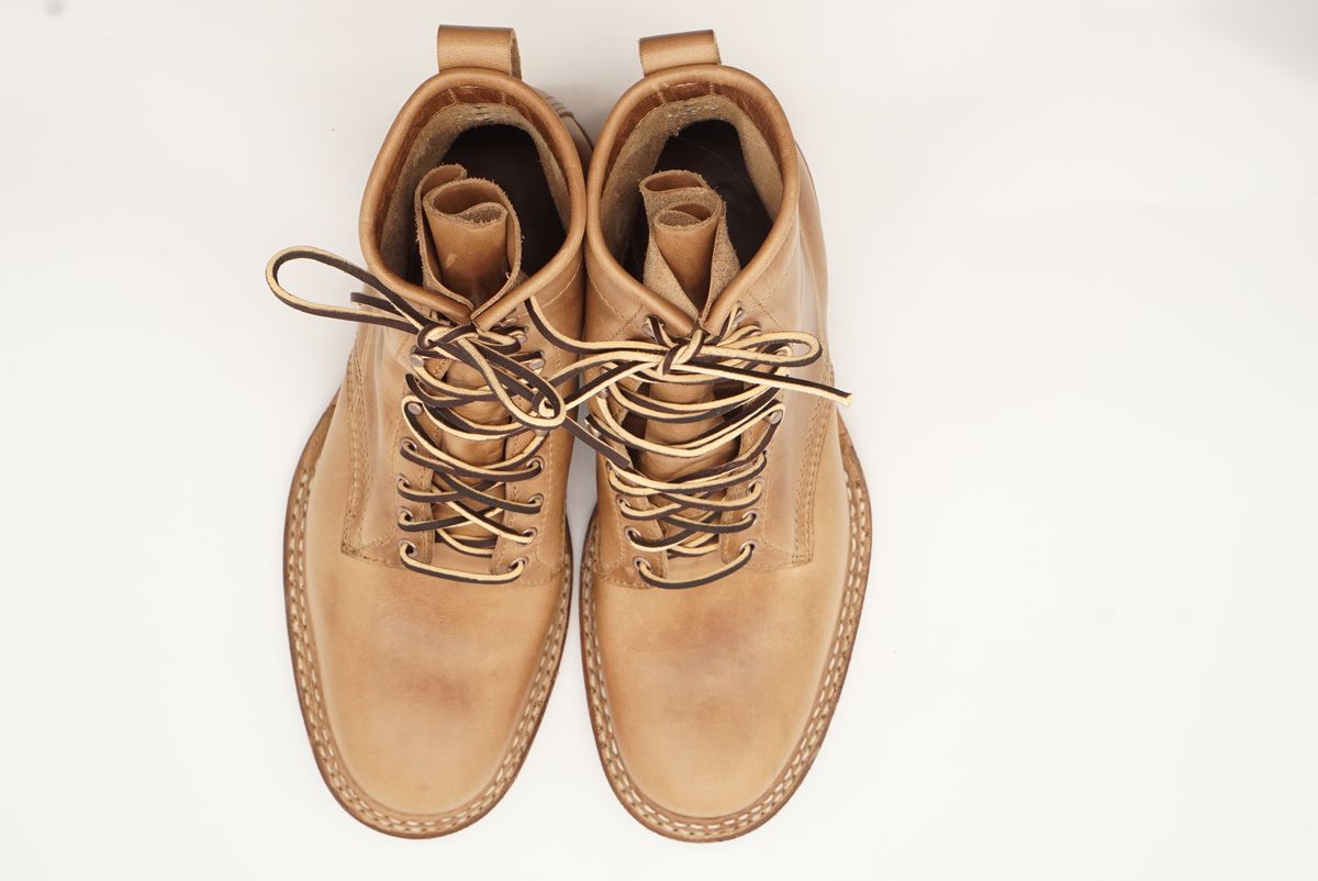 Photo by GuardedGoods on October 1, 2025 of the White's 375 in Horween Natural Chromexcel.