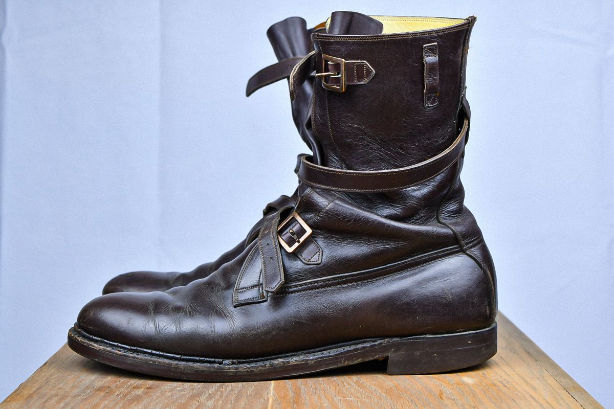 Photo by ermoyce on January 12, 2023 of the Dehner Tank Boot (Strap) in Unknown Leather.