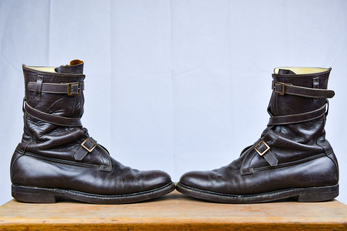 Photo by ermoyce on January 12, 2023 of the Dehner Tank Boot (Strap) in Unknown Leather.