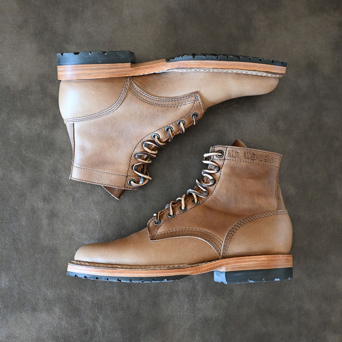 Photo by vasuki_design on October 9, 2023 of the White's MP-Sherman Plain Toe in Horween Natural Chromexcel.