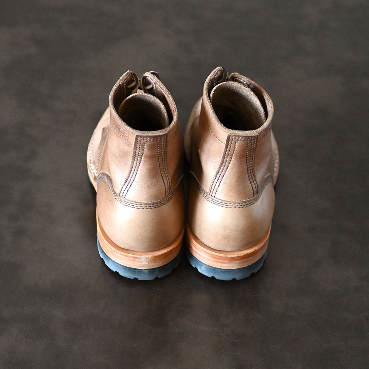 Photo by vasuki_design on November 2, 2023 of the White's MP-Sherman Plain Toe in Horween Natural Chromexcel.