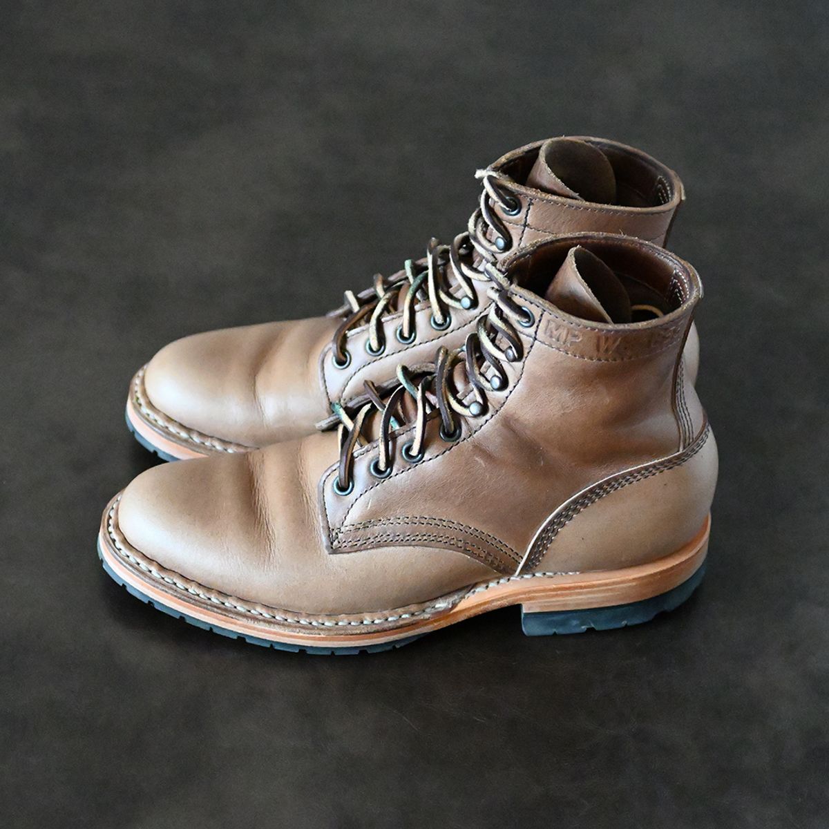 Photo by vasuki_design on December 2, 2023 of the White's MP-Sherman Plain Toe in Horween Natural Chromexcel.