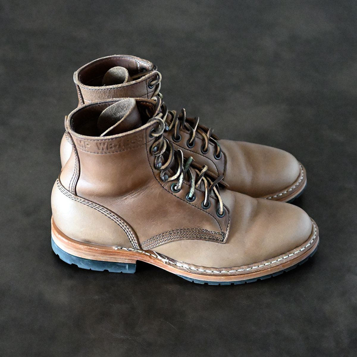 Photo by vasuki_design on December 2, 2023 of the White's MP-Sherman Plain Toe in Horween Natural Chromexcel.