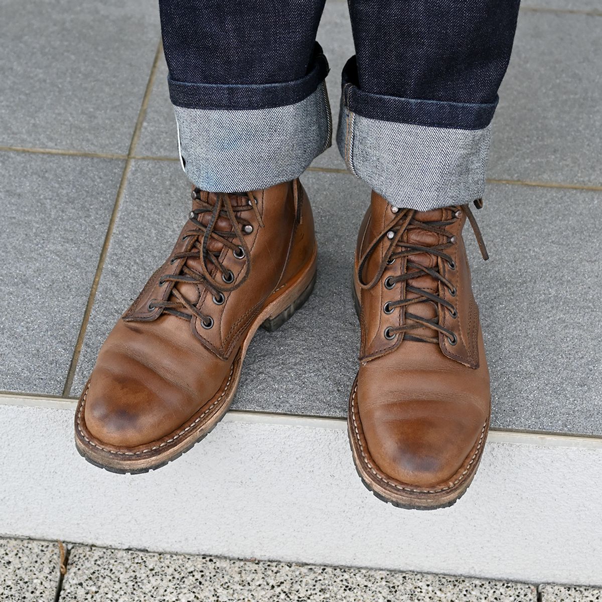 Photo by vasuki_design on March 1, 2024 of the White's MP-Sherman Plain Toe in Horween Natural Chromexcel.