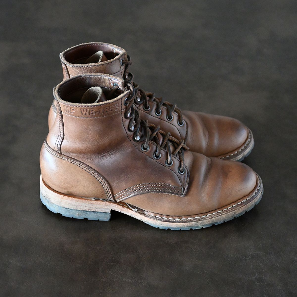 Photo by vasuki_design on March 1, 2024 of the White's MP-Sherman Plain Toe in Horween Natural Chromexcel.