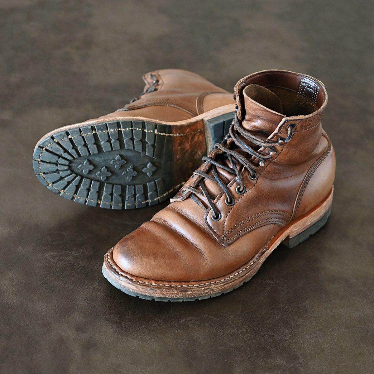 Photo by vasuki_design on March 31, 2024 of the White's MP-Sherman Plain Toe in Horween Natural Chromexcel.
