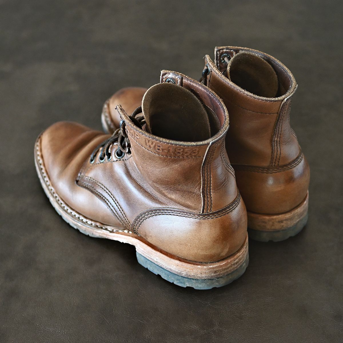 Photo by vasuki_design on March 31, 2024 of the White's MP-Sherman Plain Toe in Horween Natural Chromexcel.