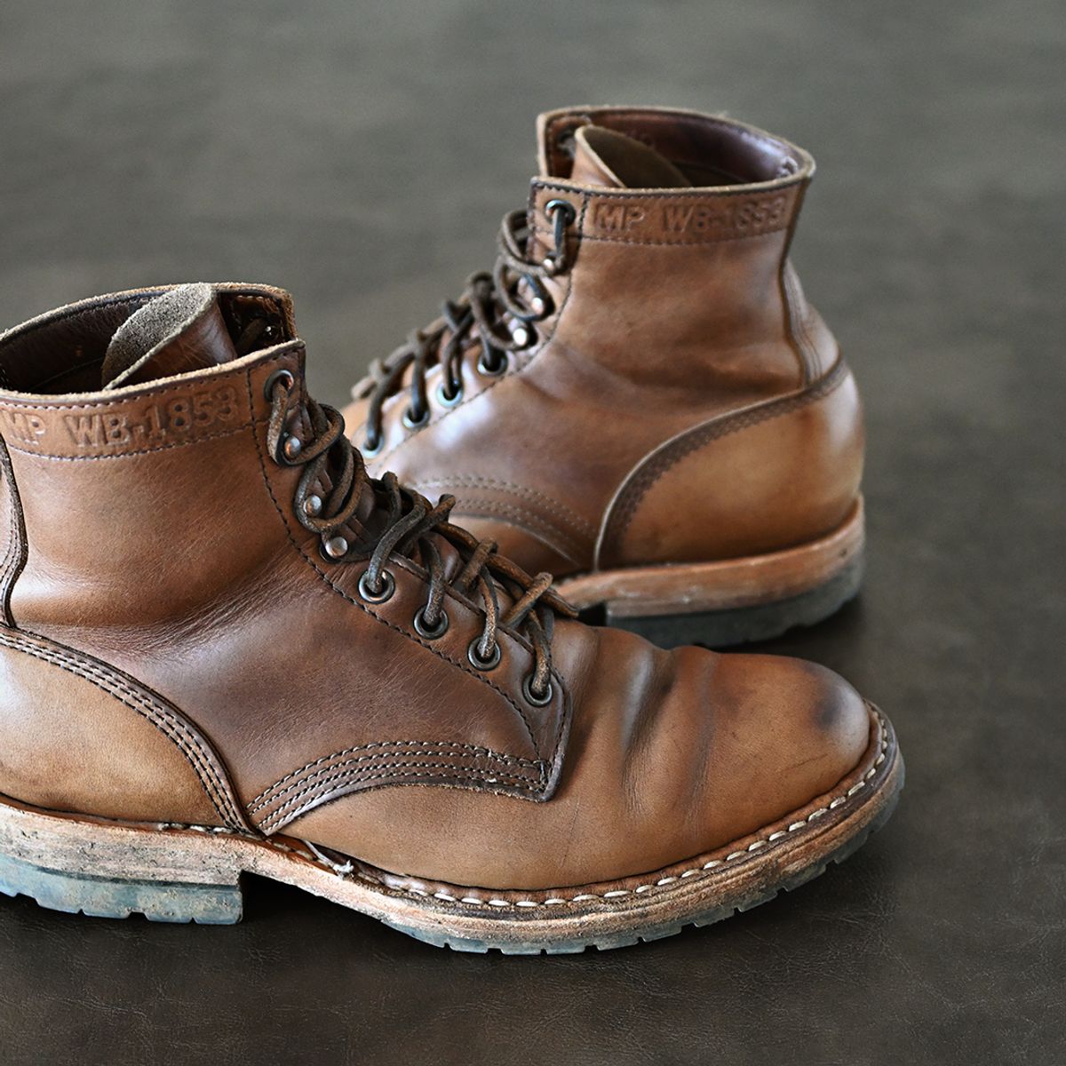 Photo by vasuki_design on March 31, 2024 of the White's MP-Sherman Plain Toe in Horween Natural Chromexcel.