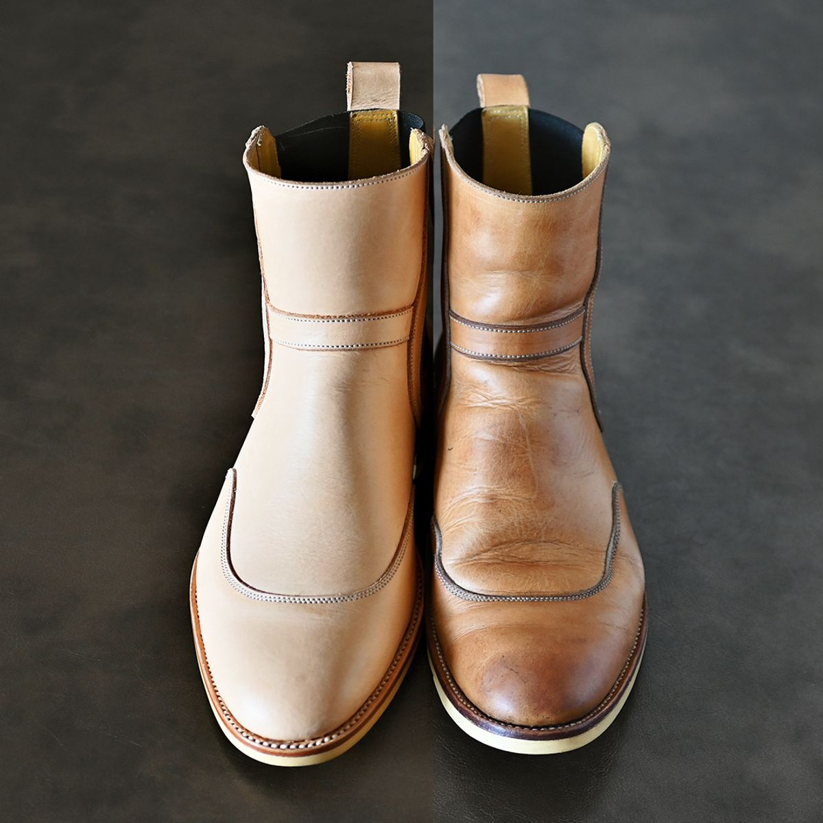 Photo by vasuki_design on April 3, 2024 of the Fortis Boots La Royale in Cisarua Indonesian Natural Vegtan.