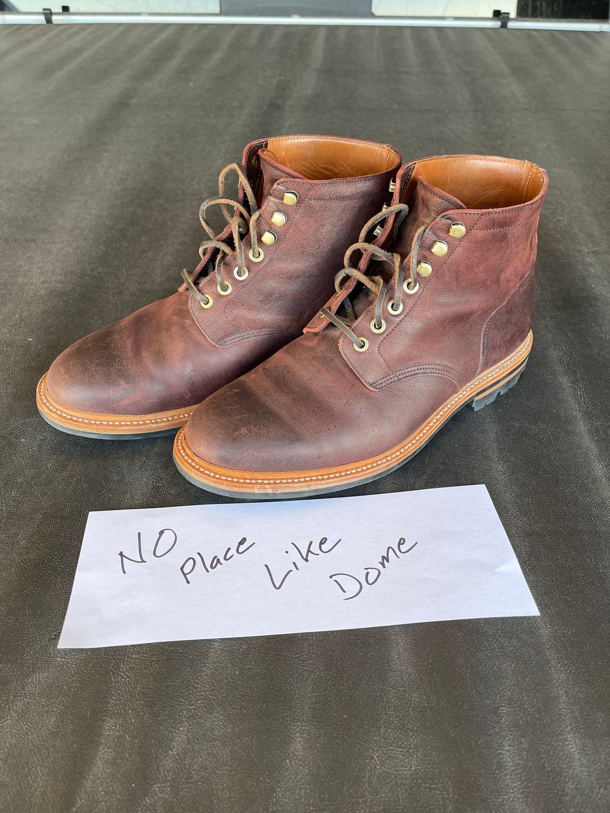 Photo by nasnurse on November 1, 2022 of the Grant Stone Diesel Boot in C.F. Stead Dark Burgundy Classic Kudu.