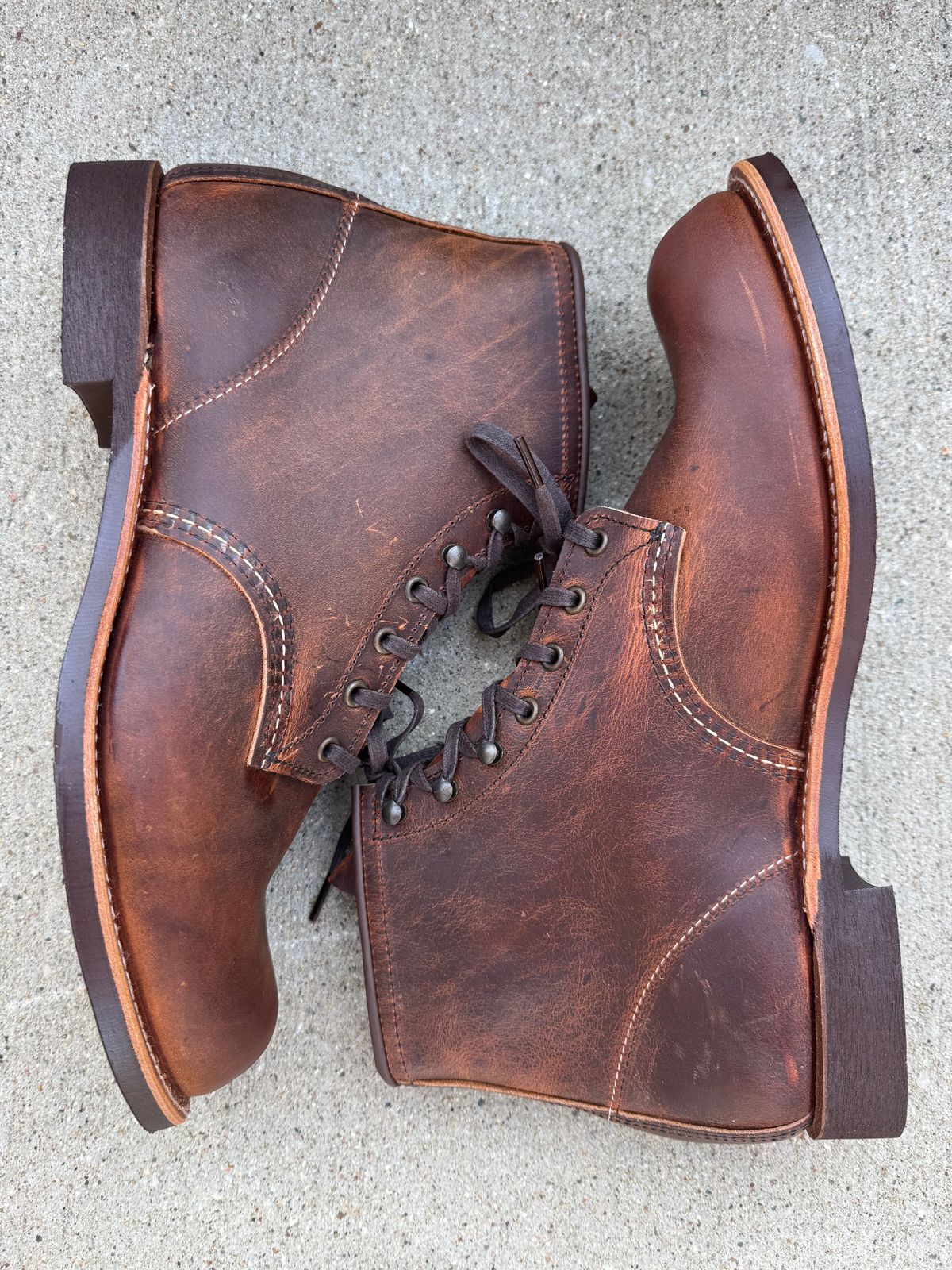 Photo by nasnurse on September 26, 2025 of the Red Wing Blacksmith in S.B. Foot Copper Rough and Tough.