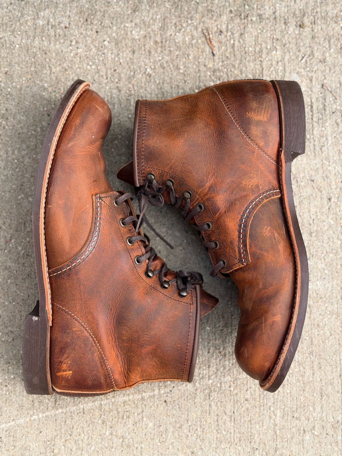 Photo by nasnurse on November 1, 2025 of the Red Wing Blacksmith in S.B. Foot Copper Rough and Tough.