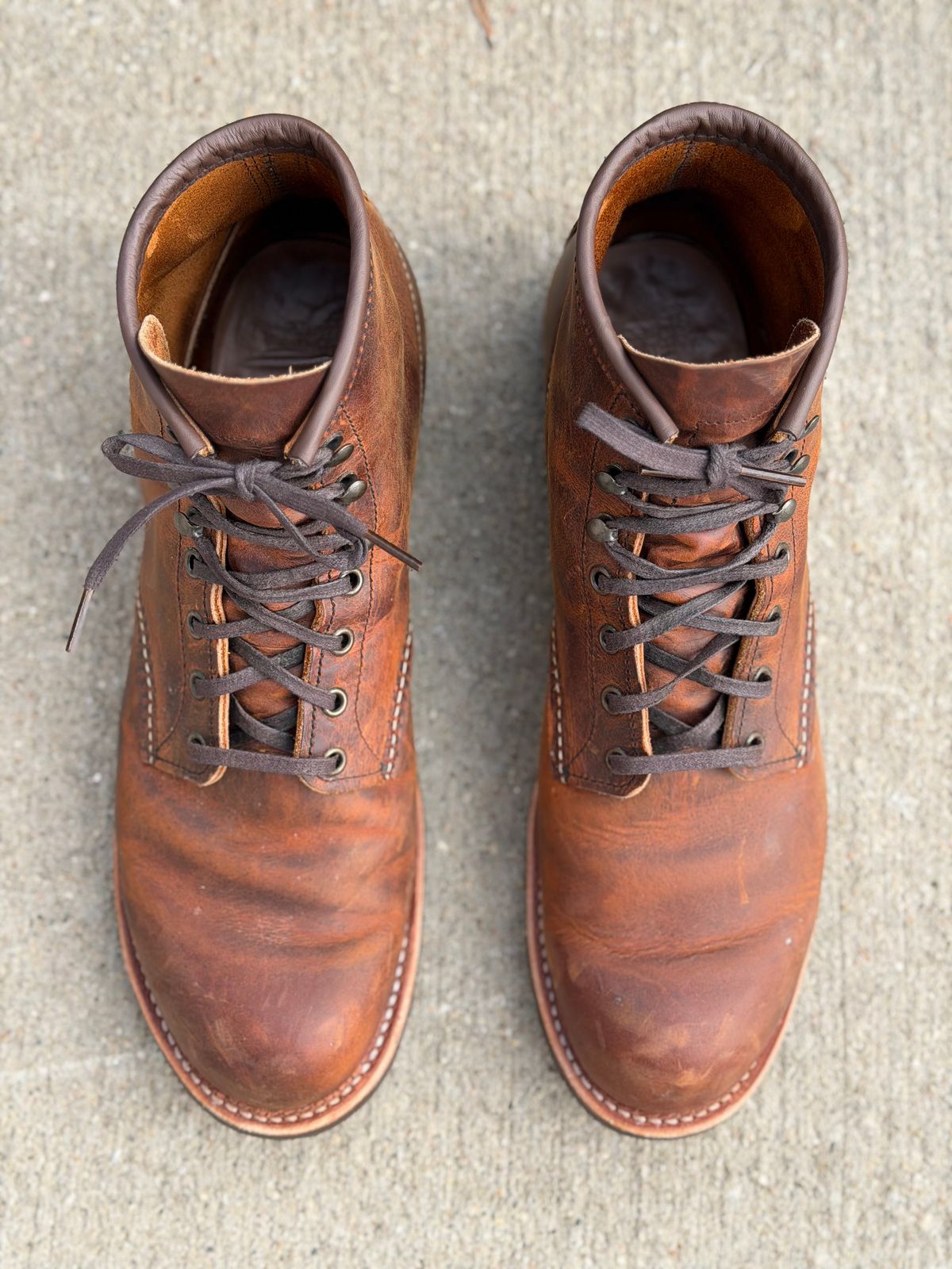 Photo by nasnurse on November 1, 2025 of the Red Wing Blacksmith in S.B. Foot Copper Rough and Tough.