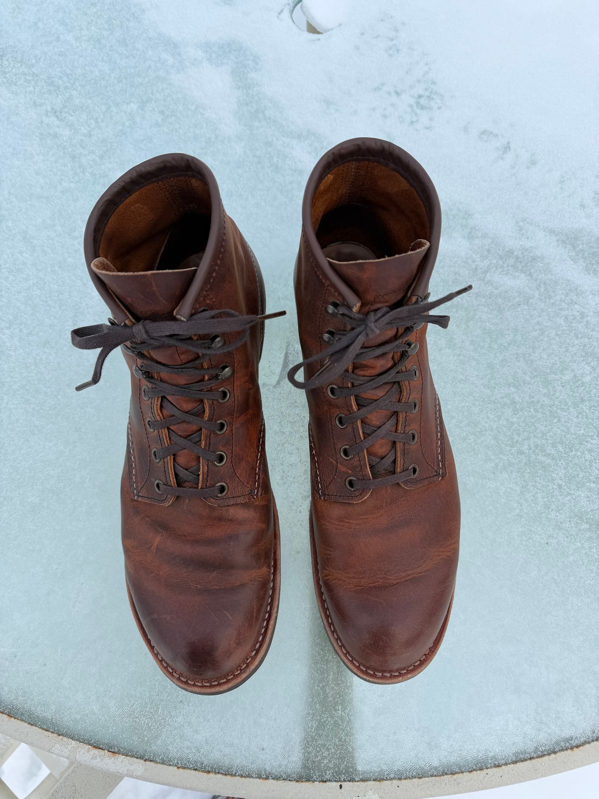 Photo by nasnurse on December 2, 2025 of the Red Wing Blacksmith in S.B. Foot Copper Rough and Tough.