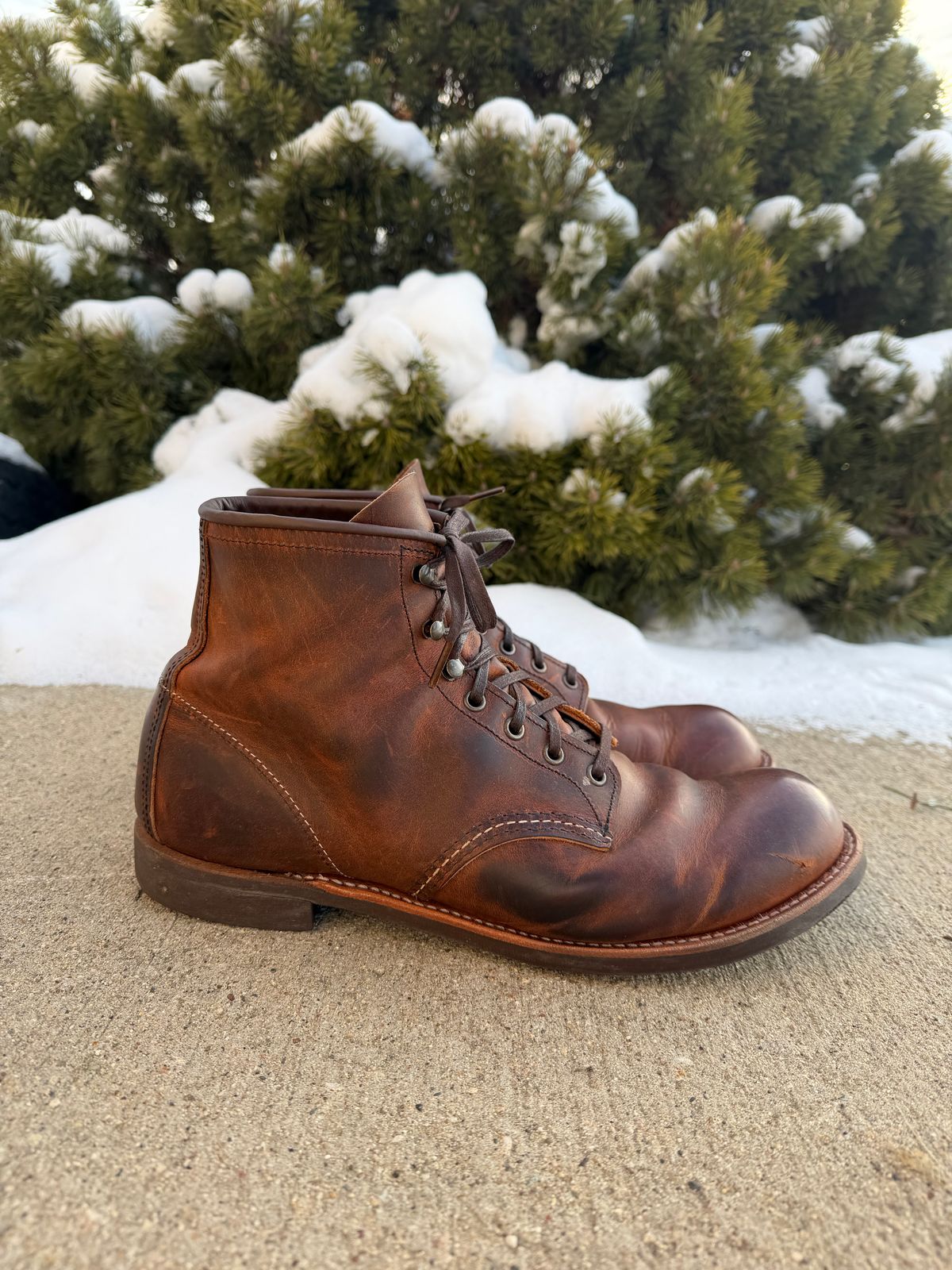 Photo by nasnurse on January 2, 2026 of the Red Wing Blacksmith in S.B. Foot Copper Rough and Tough.