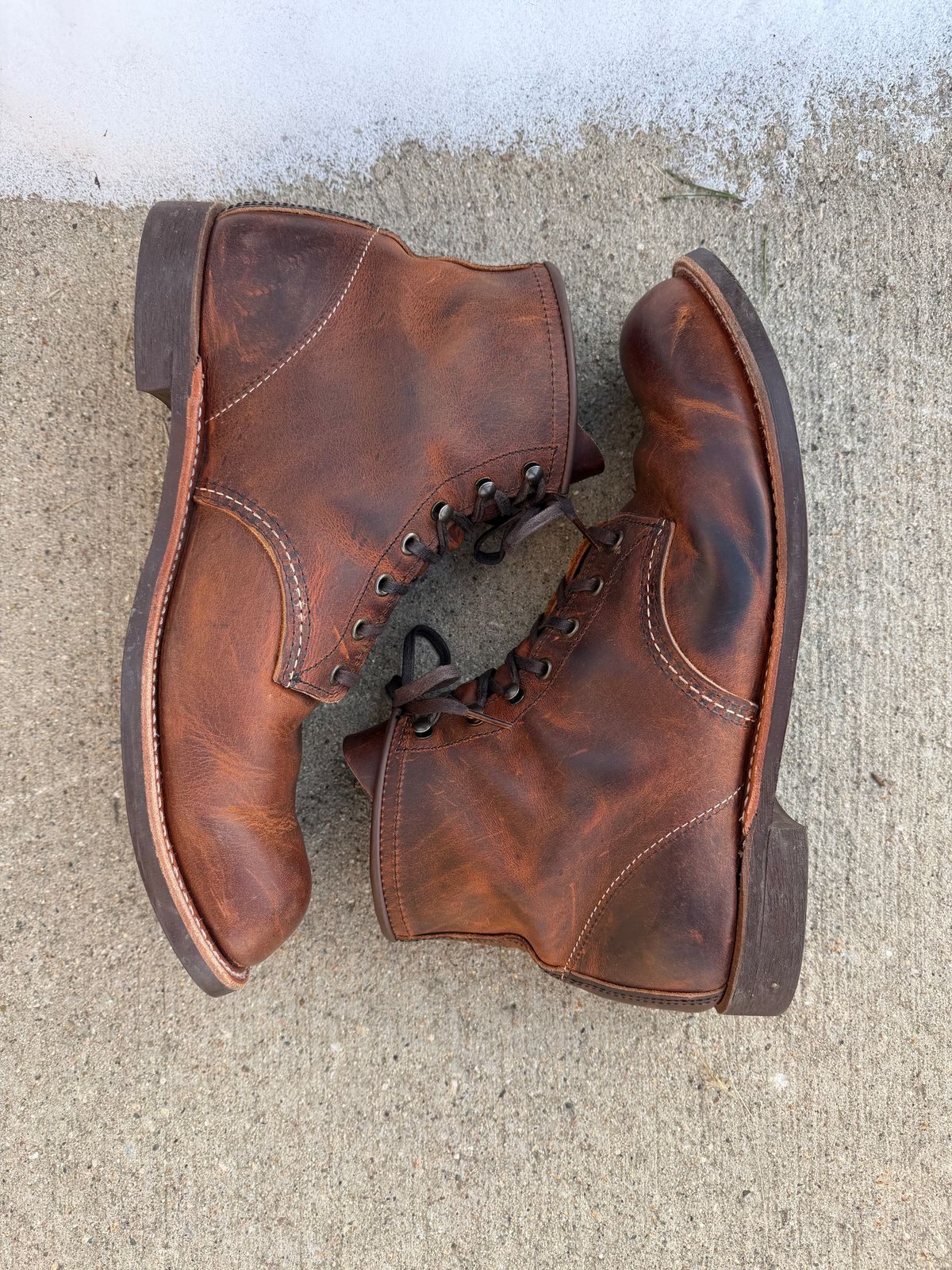 Photo by nasnurse on January 2, 2026 of the Red Wing Blacksmith in S.B. Foot Copper Rough and Tough.