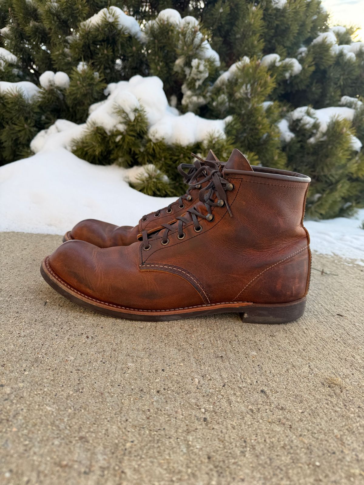 Photo by nasnurse on January 2, 2026 of the Red Wing Blacksmith in S.B. Foot Copper Rough and Tough.
