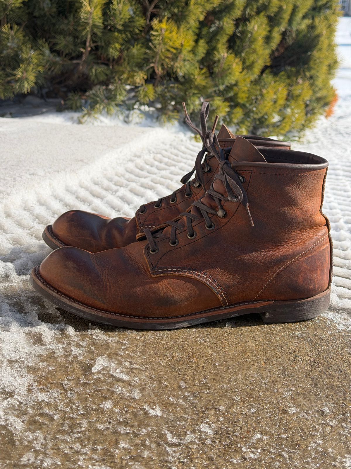 Photo by nasnurse on February 2, 2026 of the Red Wing Blacksmith in S.B. Foot Copper Rough and Tough.
