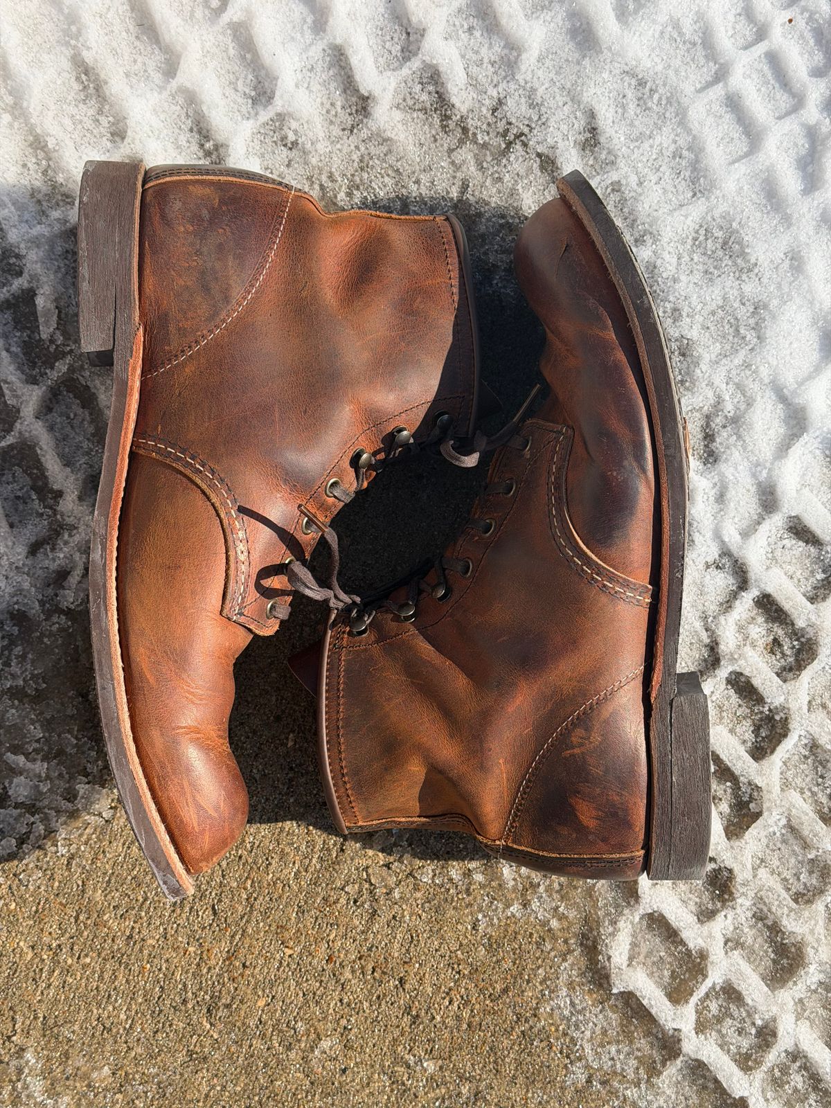 Photo by nasnurse on February 2, 2026 of the Red Wing Blacksmith in S.B. Foot Copper Rough and Tough.