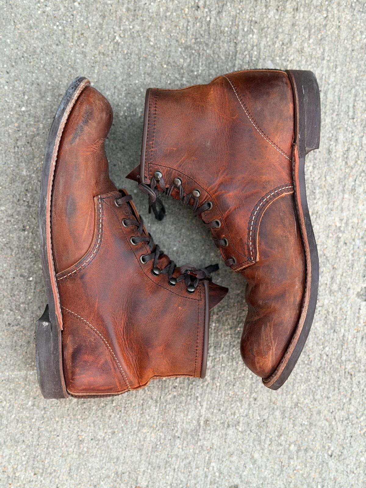 Photo by nasnurse on March 2, 2026 of the Red Wing Blacksmith in S.B. Foot Copper Rough and Tough.