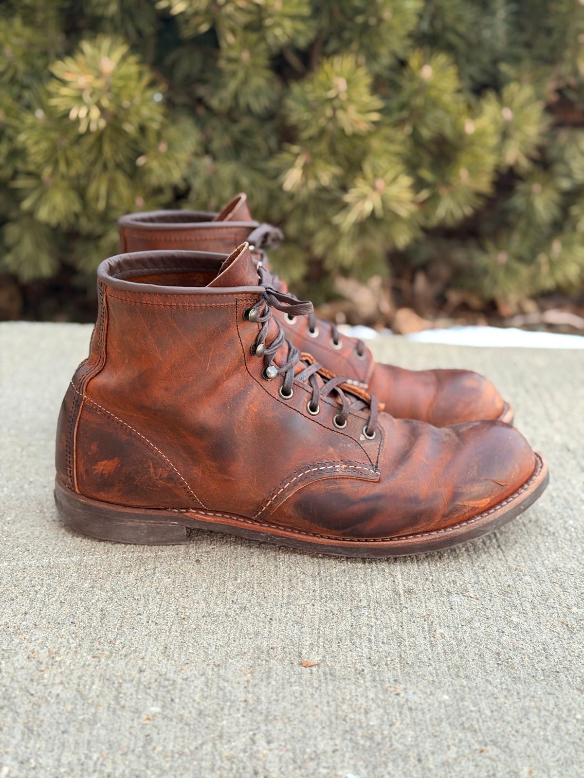 Photo by nasnurse on March 2, 2026 of the Red Wing Blacksmith in S.B. Foot Copper Rough and Tough.