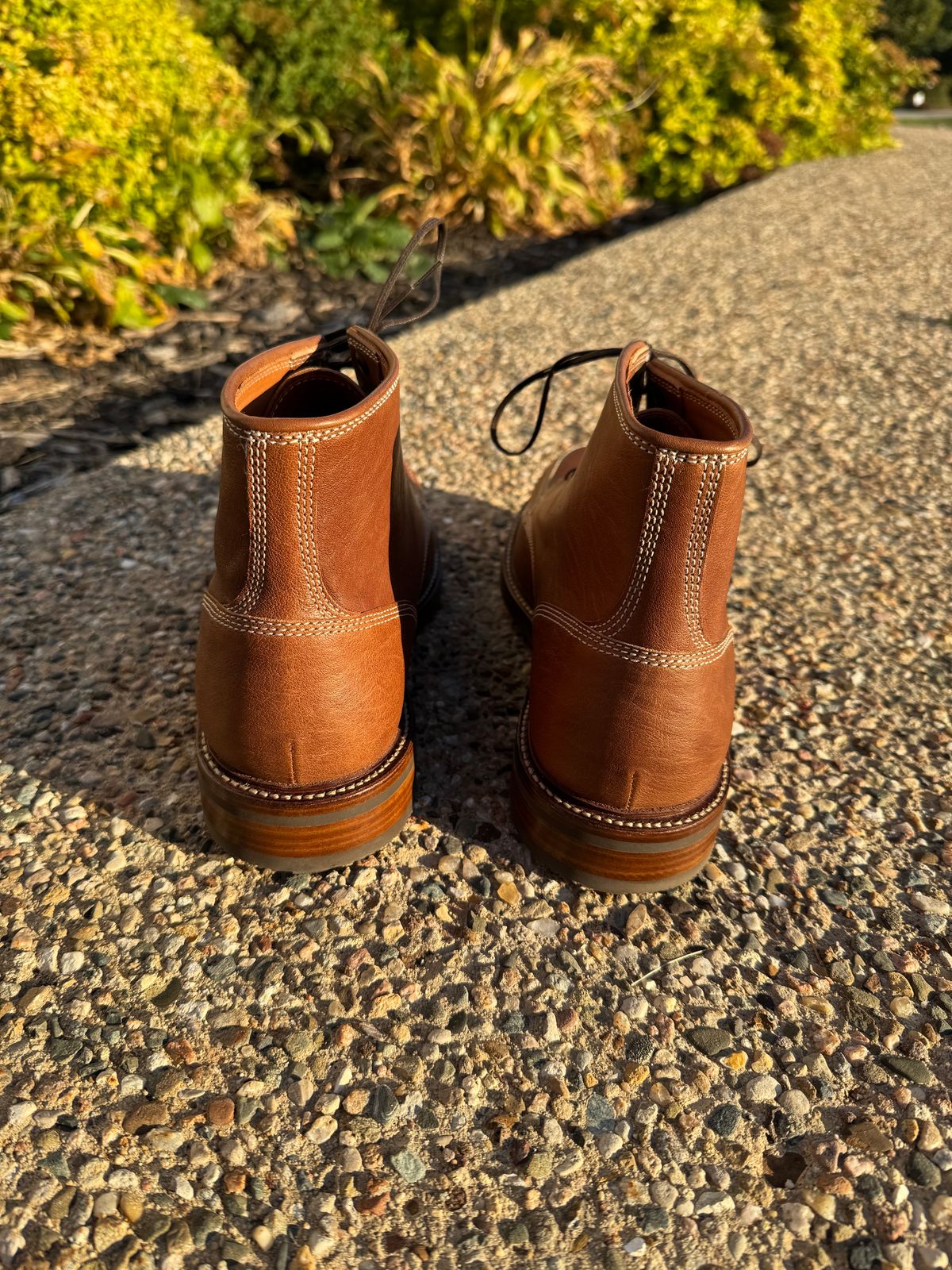 Photo by nasnurse on October 2, 2024 of the Caswell Boot Company Stanton in Maryam Kangaroo Washed Toscanello.