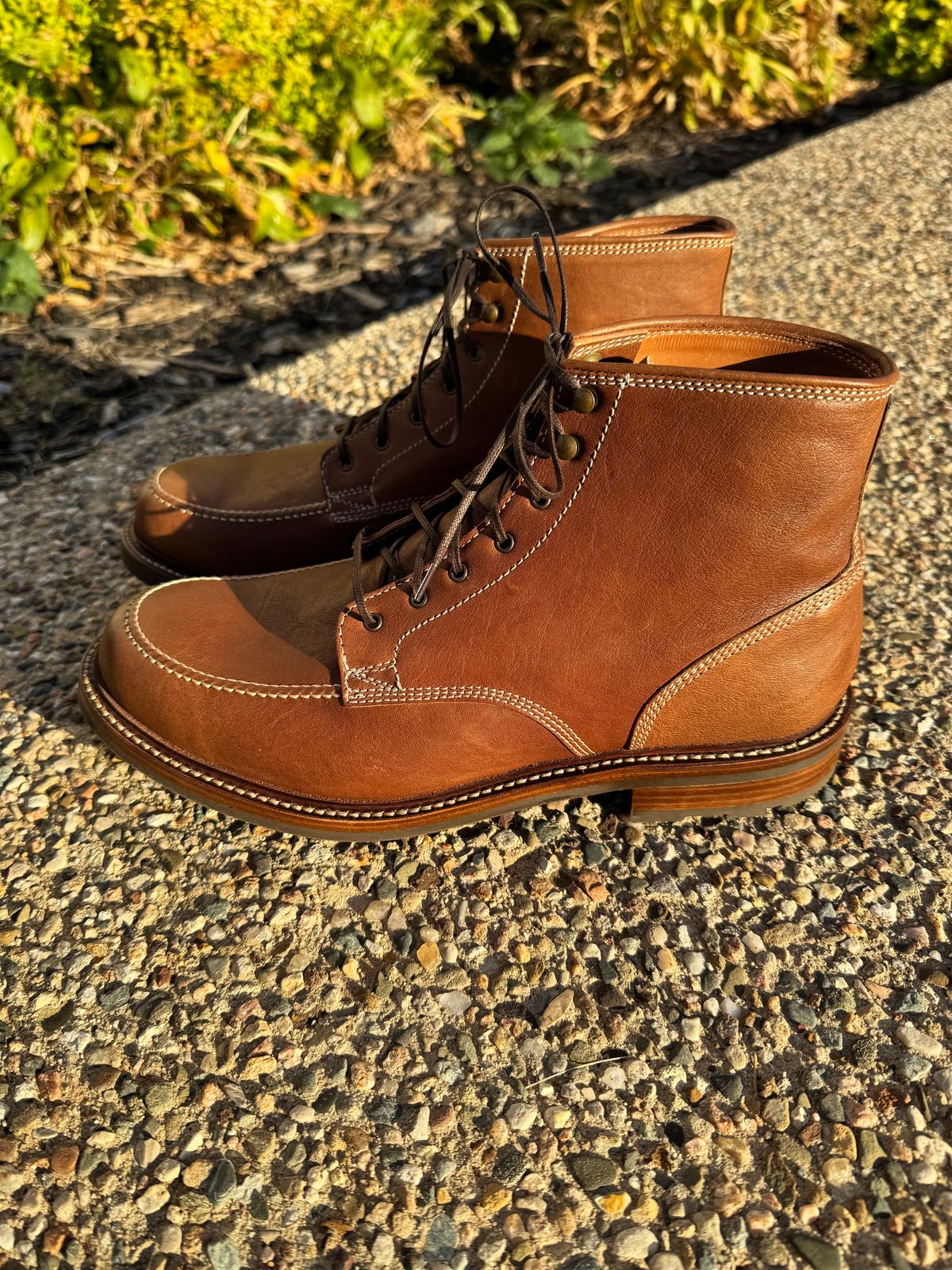 Photo by nasnurse on October 2, 2024 of the Caswell Boot Company Stanton in Maryam Kangaroo Washed Toscanello.