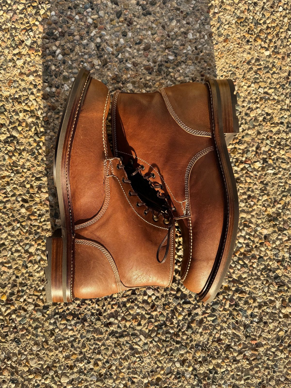 Photo by nasnurse on October 2, 2024 of the Caswell Boot Company Stanton in Maryam Kangaroo Washed Toscanello.