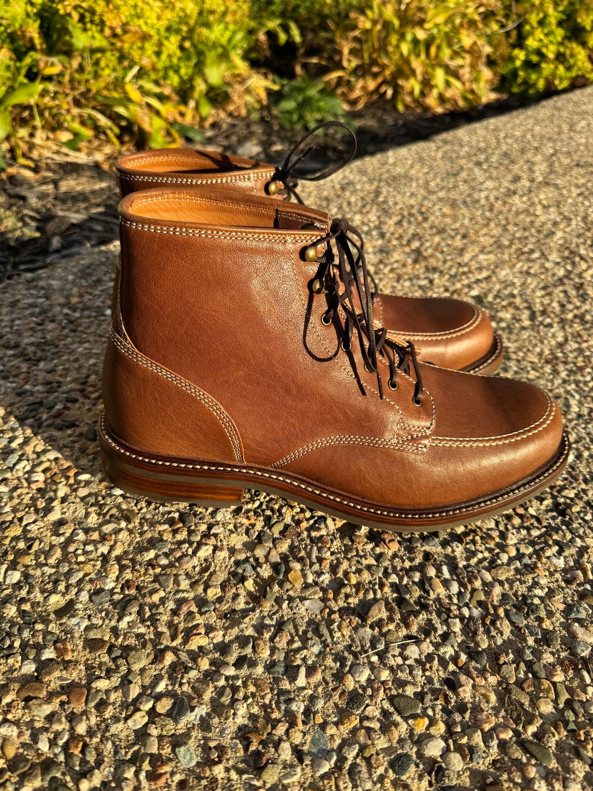 Photo by nasnurse on October 2, 2024 of the Caswell Boot Company Stanton in Maryam Kangaroo Washed Toscanello.