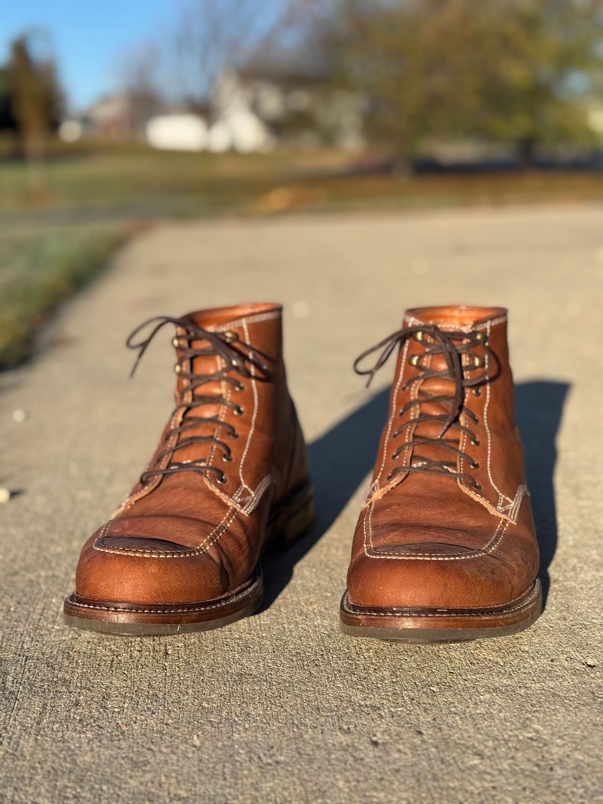 Photo by nasnurse on November 1, 2024 of the Caswell Boot Company Stanton in Maryam Kangaroo Washed Toscanello.