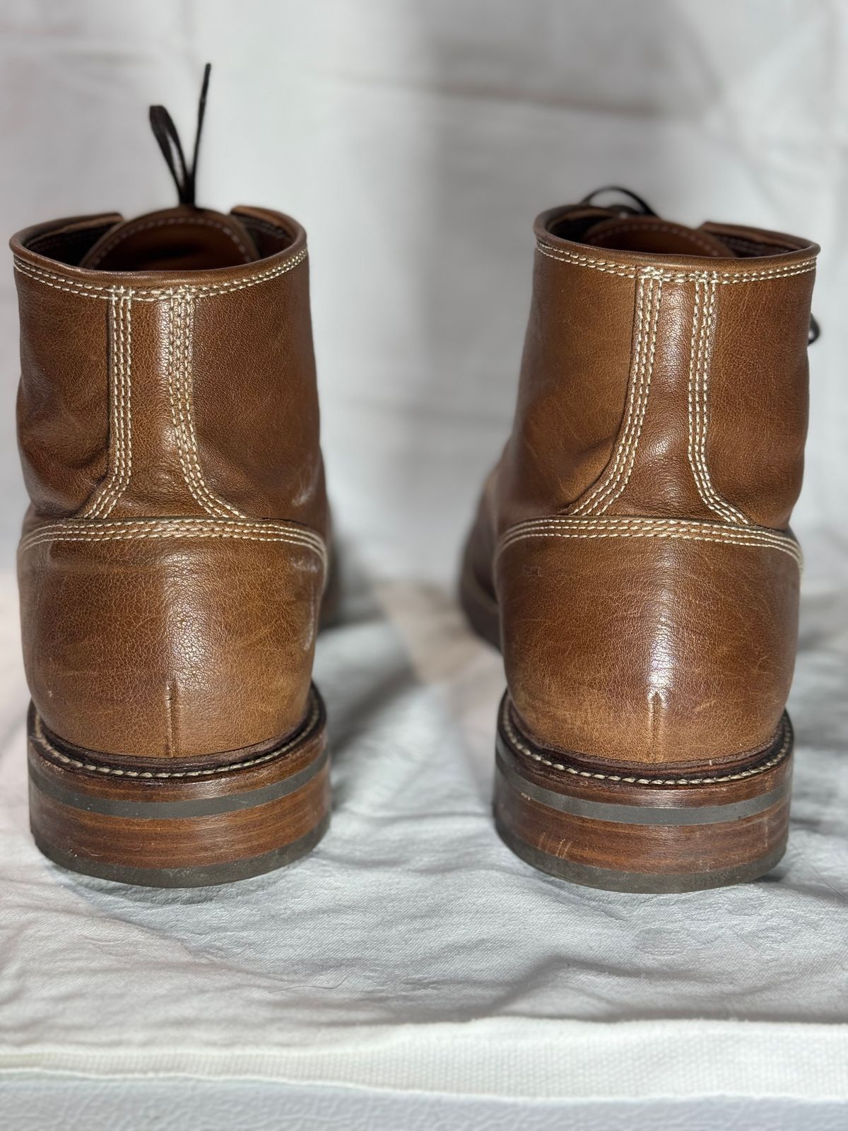 Photo by nasnurse on December 6, 2024 of the Caswell Boot Company Stanton in Maryam Kangaroo Washed Toscanello.