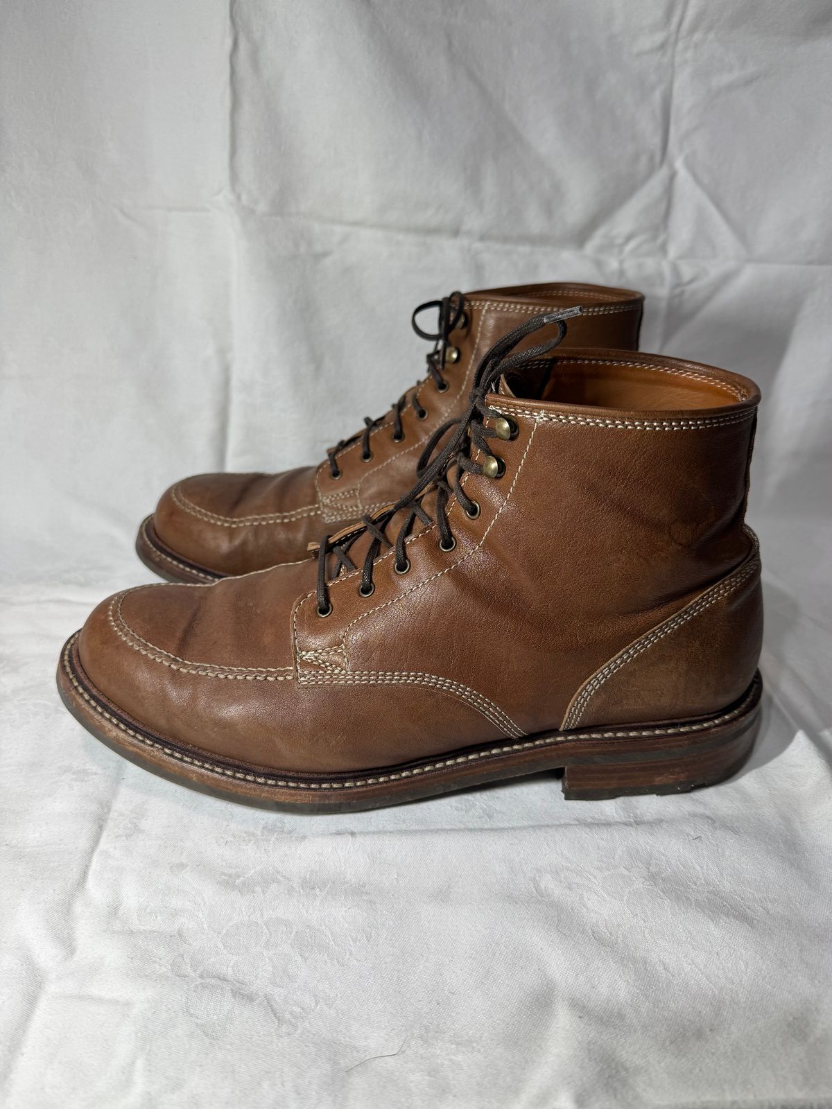 Photo by nasnurse on December 6, 2024 of the Caswell Boot Company Stanton in Maryam Kangaroo Washed Toscanello.