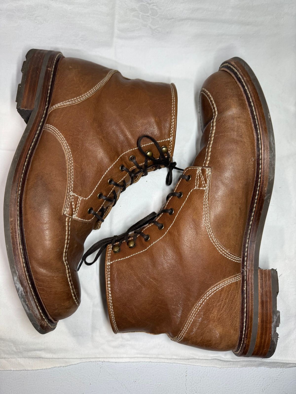 Photo by nasnurse on December 6, 2024 of the Caswell Boot Company Stanton in Maryam Kangaroo Washed Toscanello.