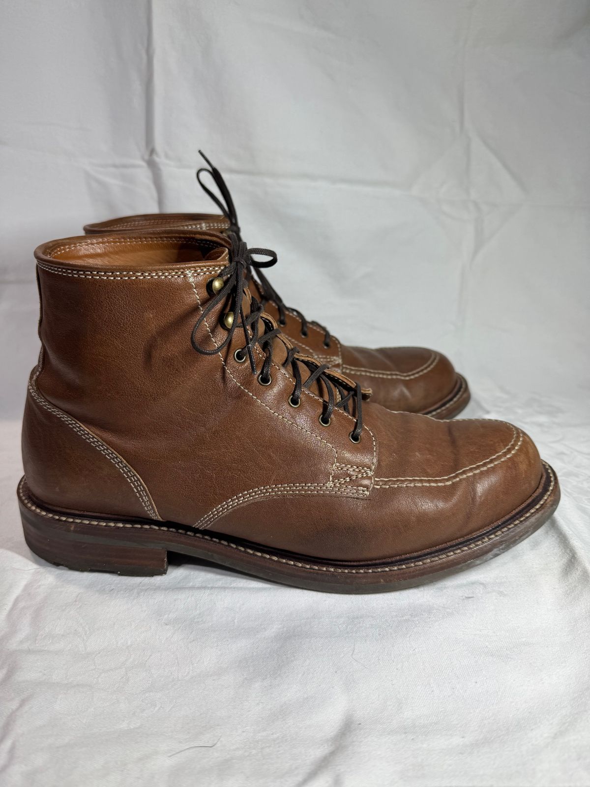 Photo by nasnurse on December 6, 2024 of the Caswell Boot Company Stanton in Maryam Kangaroo Washed Toscanello.