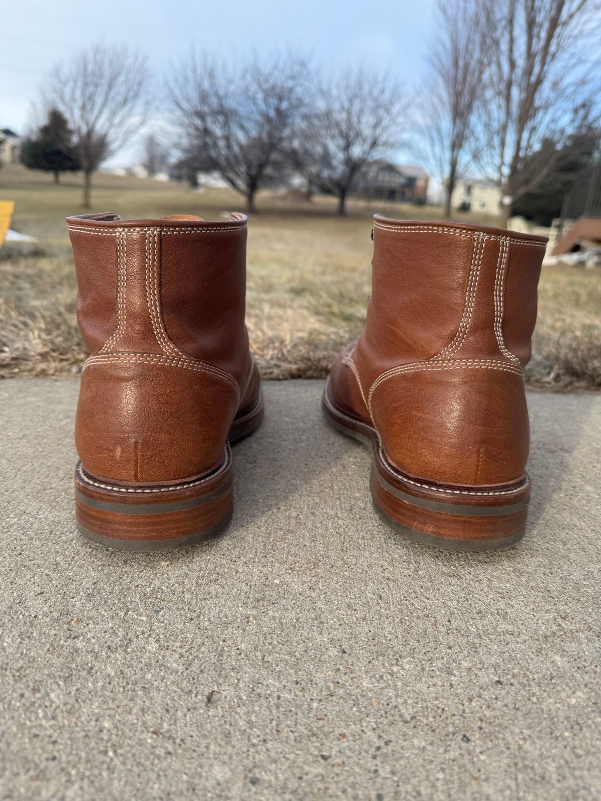 Photo by nasnurse on January 4, 2025 of the Caswell Boot Company Stanton in Maryam Kangaroo Washed Toscanello.