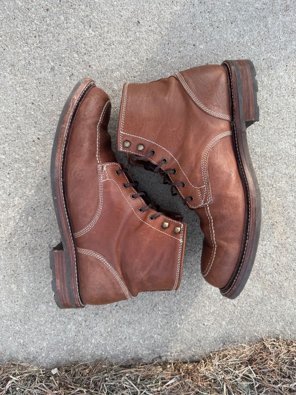 Photo by nasnurse on January 4, 2025 of the Caswell Boot Company Stanton in Maryam Kangaroo Washed Toscanello.