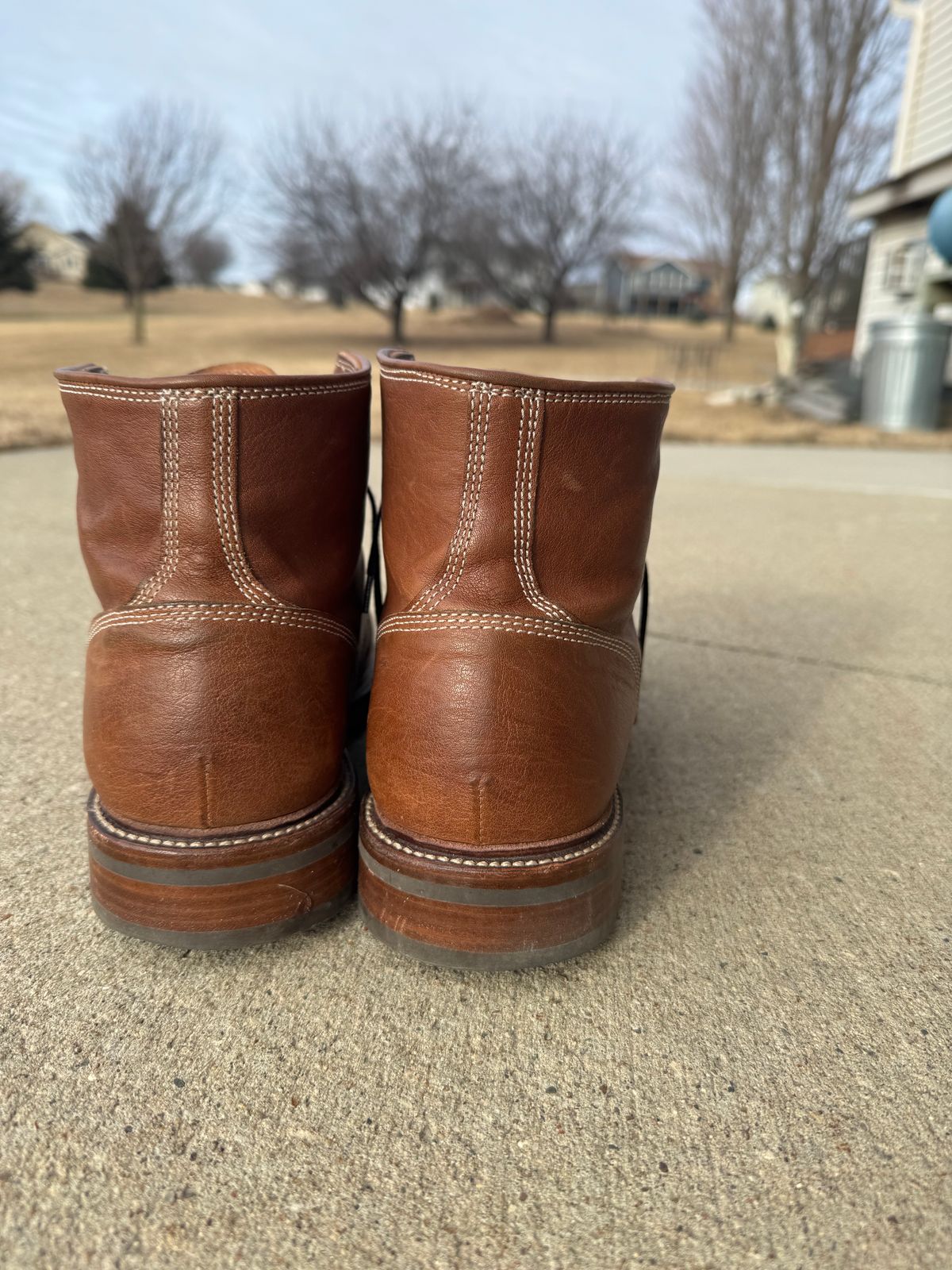 Photo by nasnurse on February 5, 2025 of the Caswell Boot Company Stanton in Maryam Kangaroo Washed Toscanello.