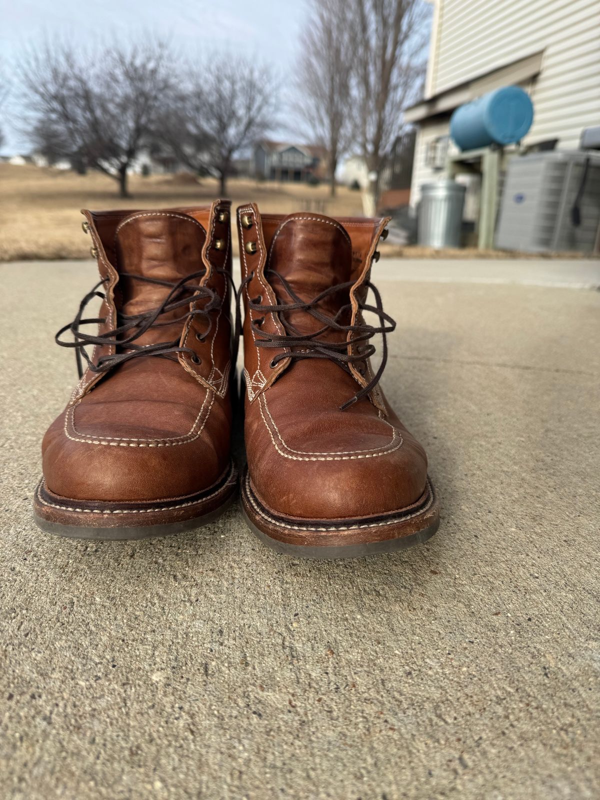 Photo by nasnurse on February 5, 2025 of the Caswell Boot Company Stanton in Maryam Kangaroo Washed Toscanello.