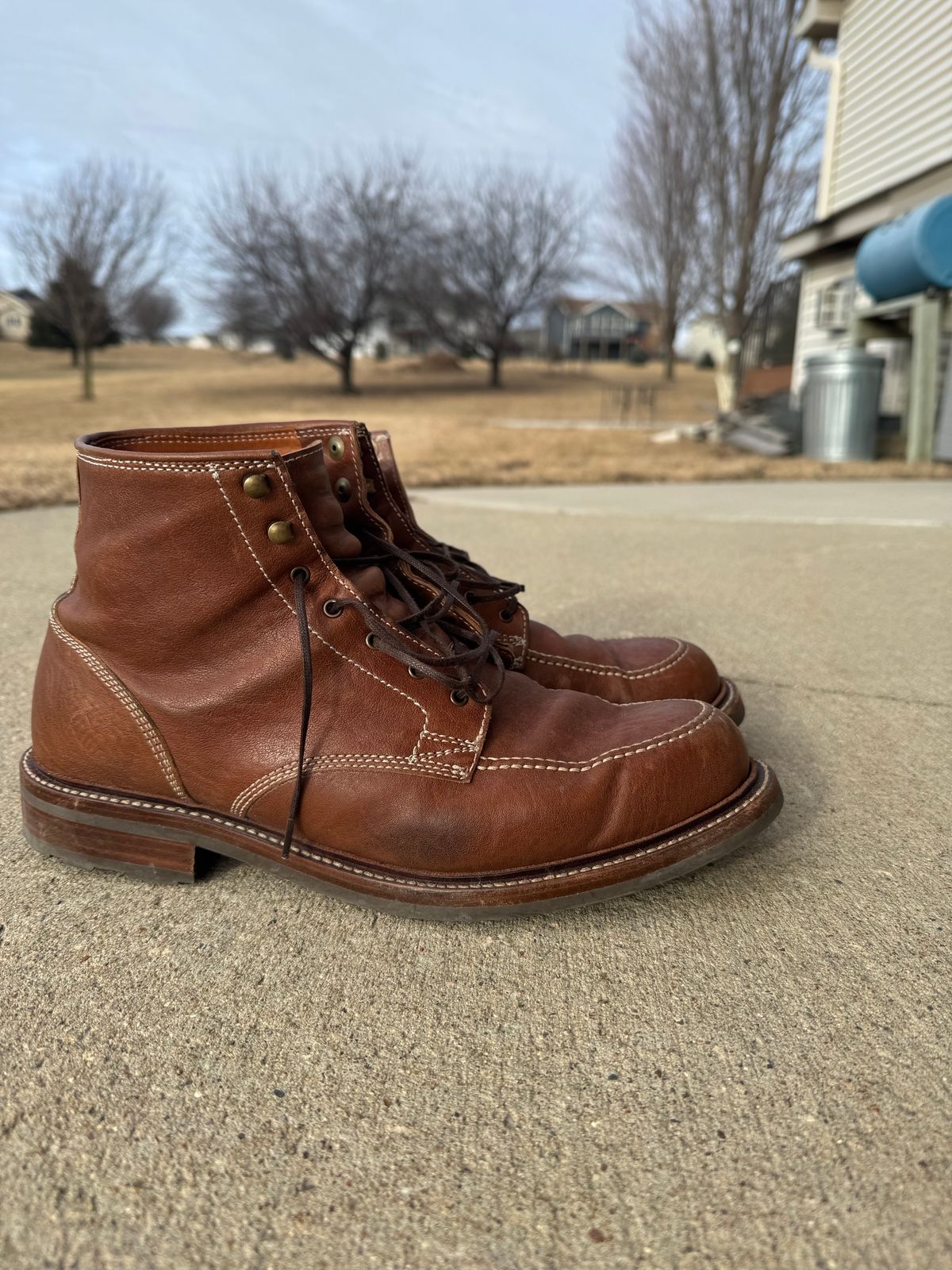Photo by nasnurse on February 5, 2025 of the Caswell Boot Company Stanton in Maryam Kangaroo Washed Toscanello.