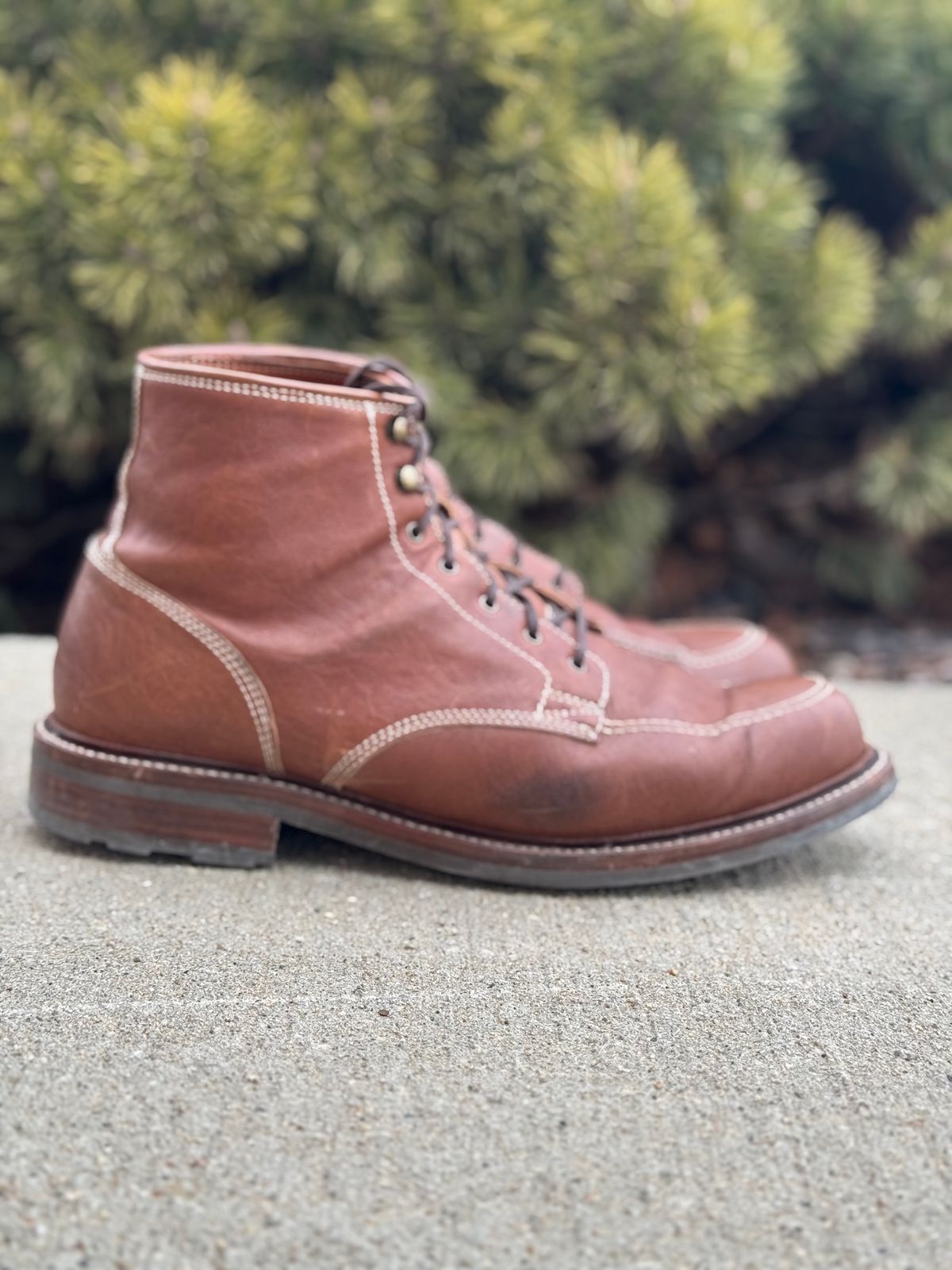 Photo by nasnurse on March 3, 2025 of the Caswell Boot Company Stanton in Maryam Kangaroo Washed Toscanello.