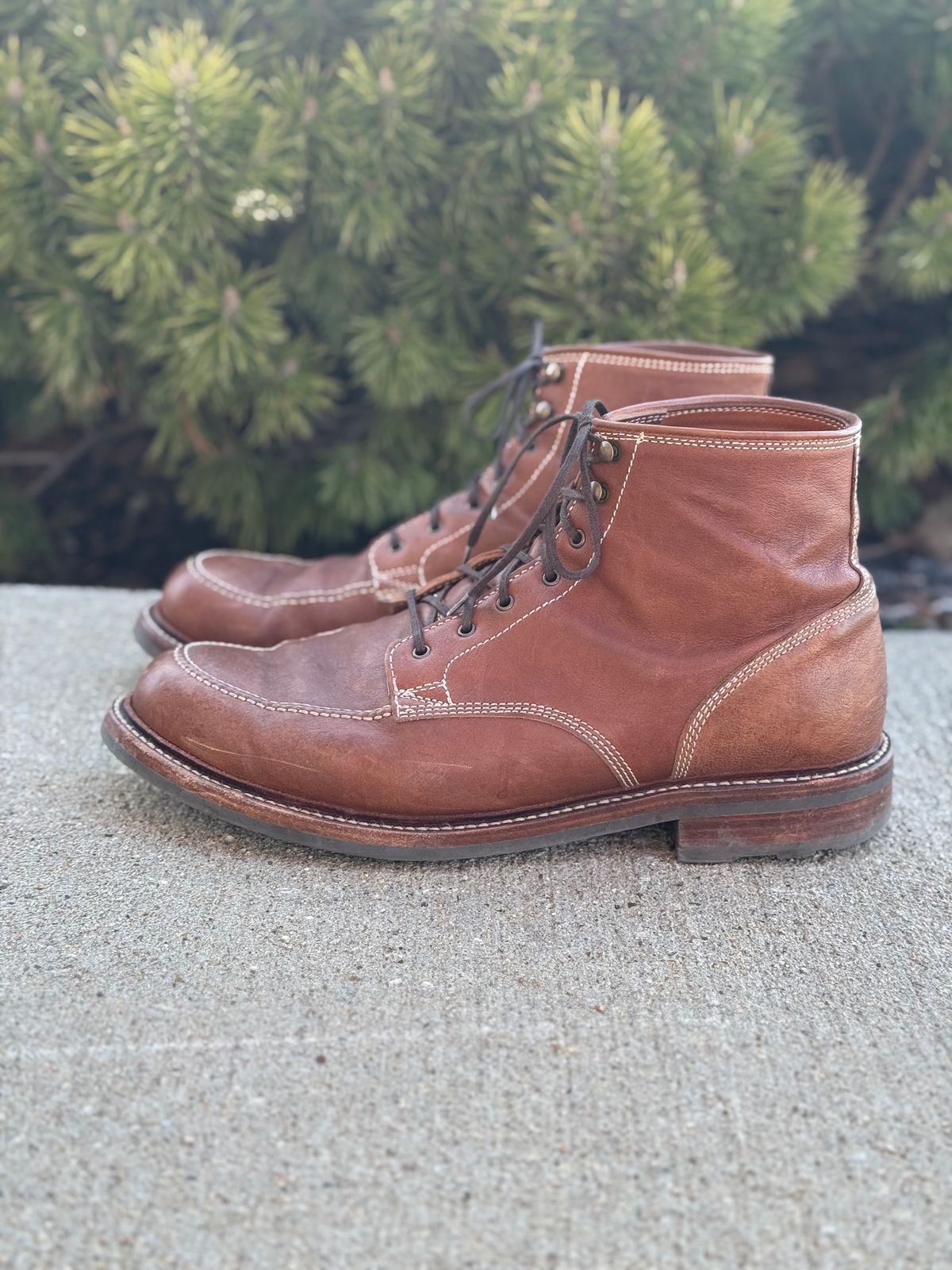 Photo by nasnurse on April 5, 2025 of the Caswell Boot Company Stanton in Maryam Kangaroo Washed Toscanello.
