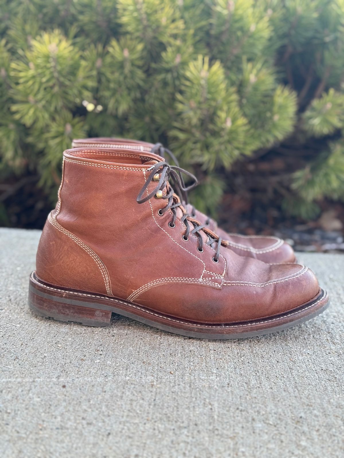 Photo by nasnurse on April 5, 2025 of the Caswell Boot Company Stanton in Maryam Kangaroo Washed Toscanello.
