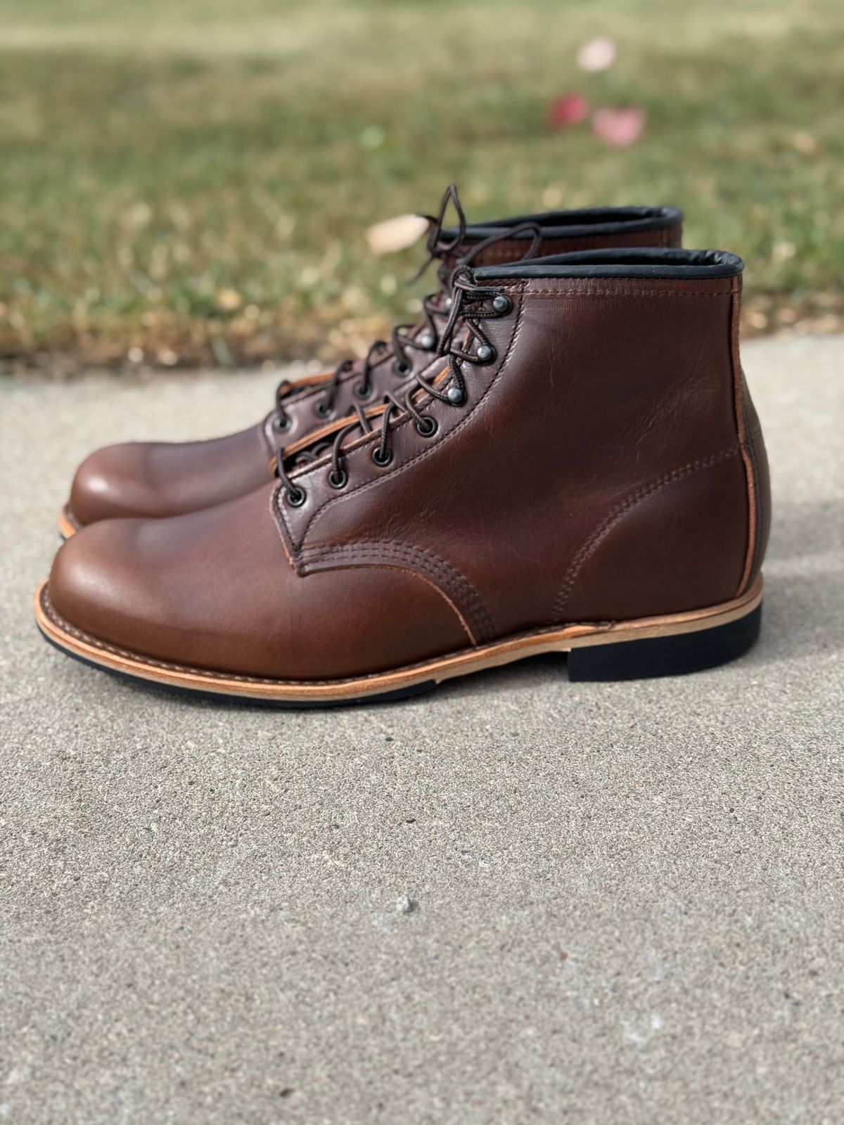 Photo by nasnurse on October 13, 2024 of the Red Wing Beckman in S.B. Foot Cigar Excalibur.