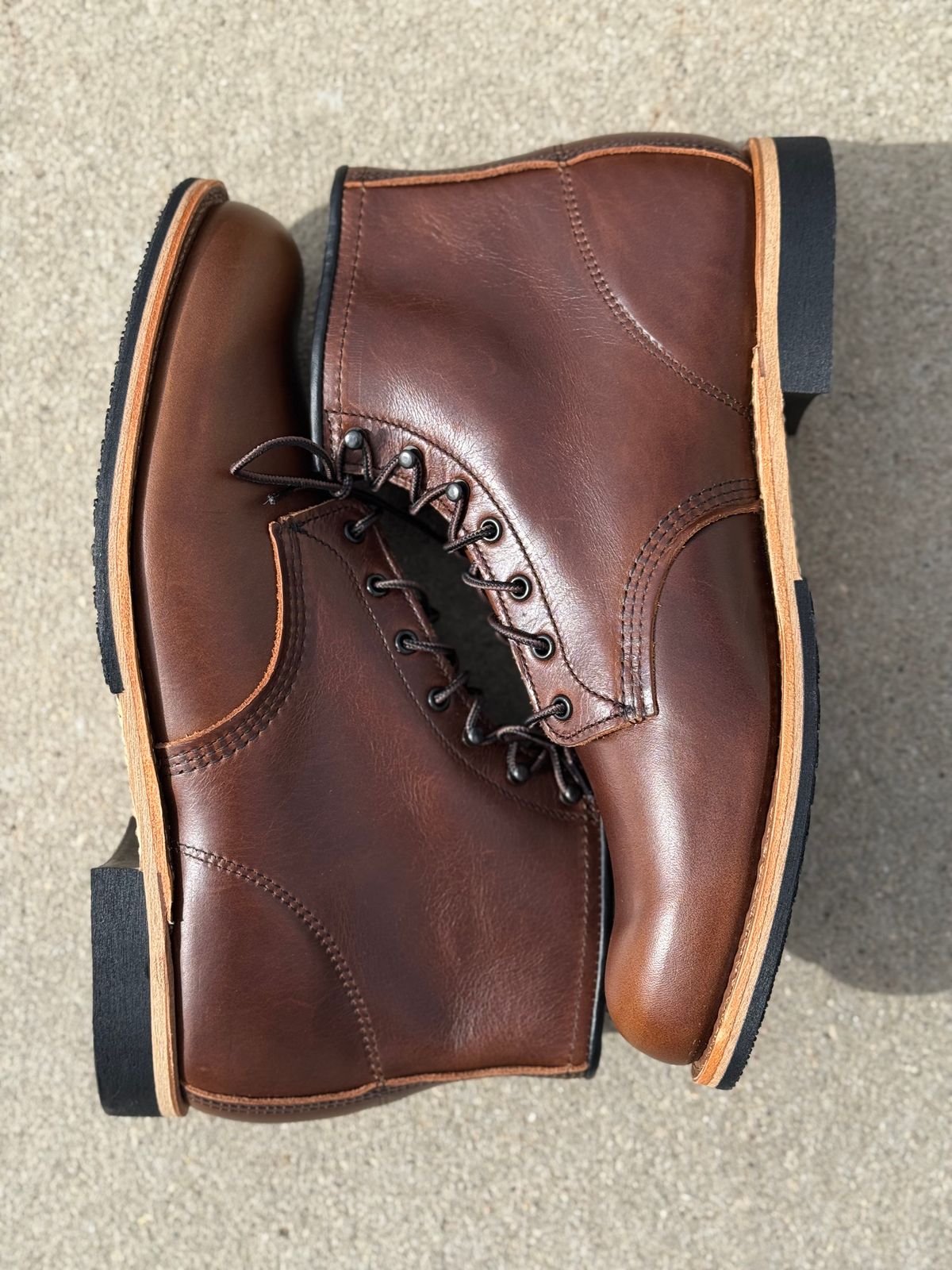 Photo by nasnurse on October 13, 2024 of the Red Wing Beckman in S.B. Foot Cigar Excalibur.