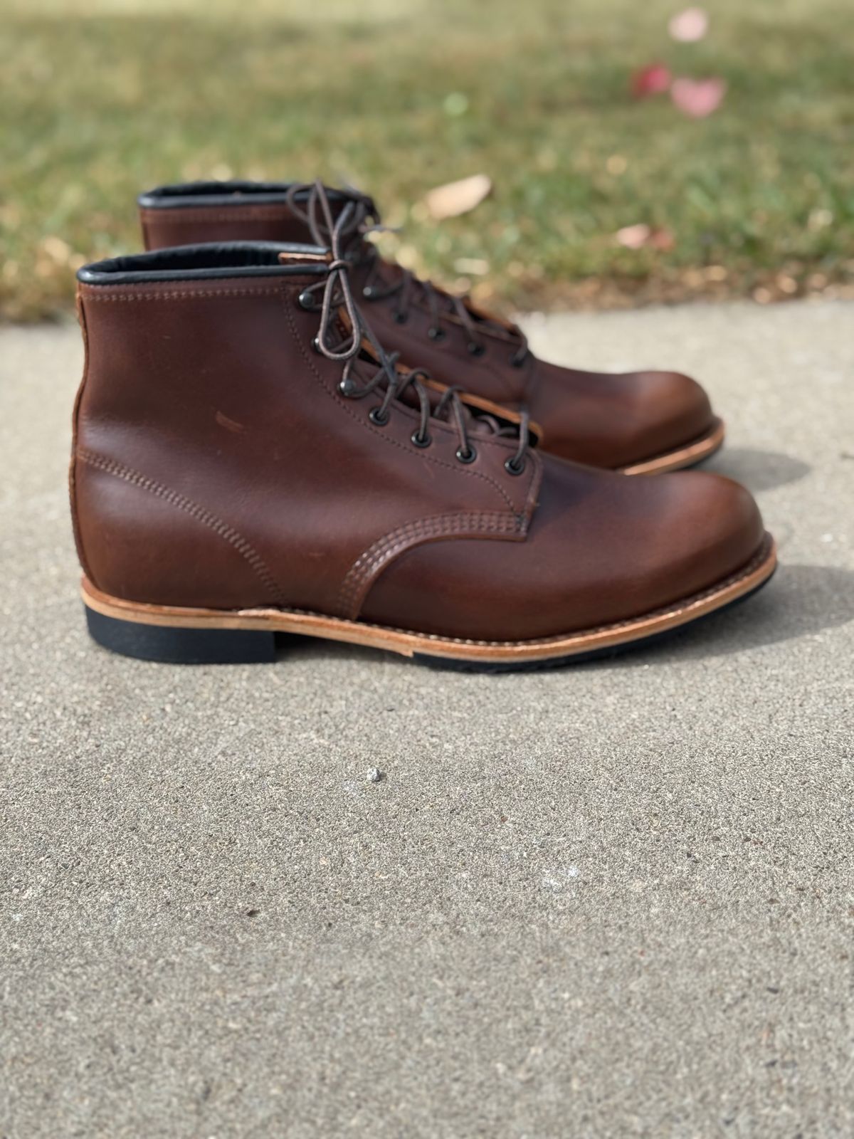 Photo by nasnurse on October 13, 2024 of the Red Wing Beckman in S.B. Foot Cigar Excalibur.