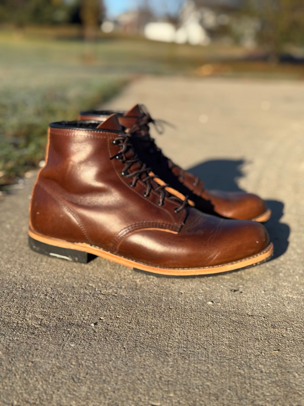 Photo by nasnurse on November 1, 2024 of the Red Wing Beckman in S.B. Foot Cigar Excalibur.
